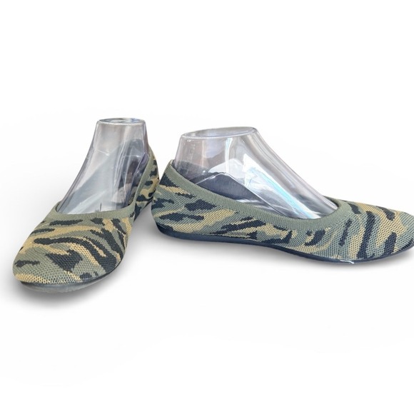 Steven New York Shoes - Steven New York Camo Knit Ballet Flats Women's Comfort Slip On Shoes